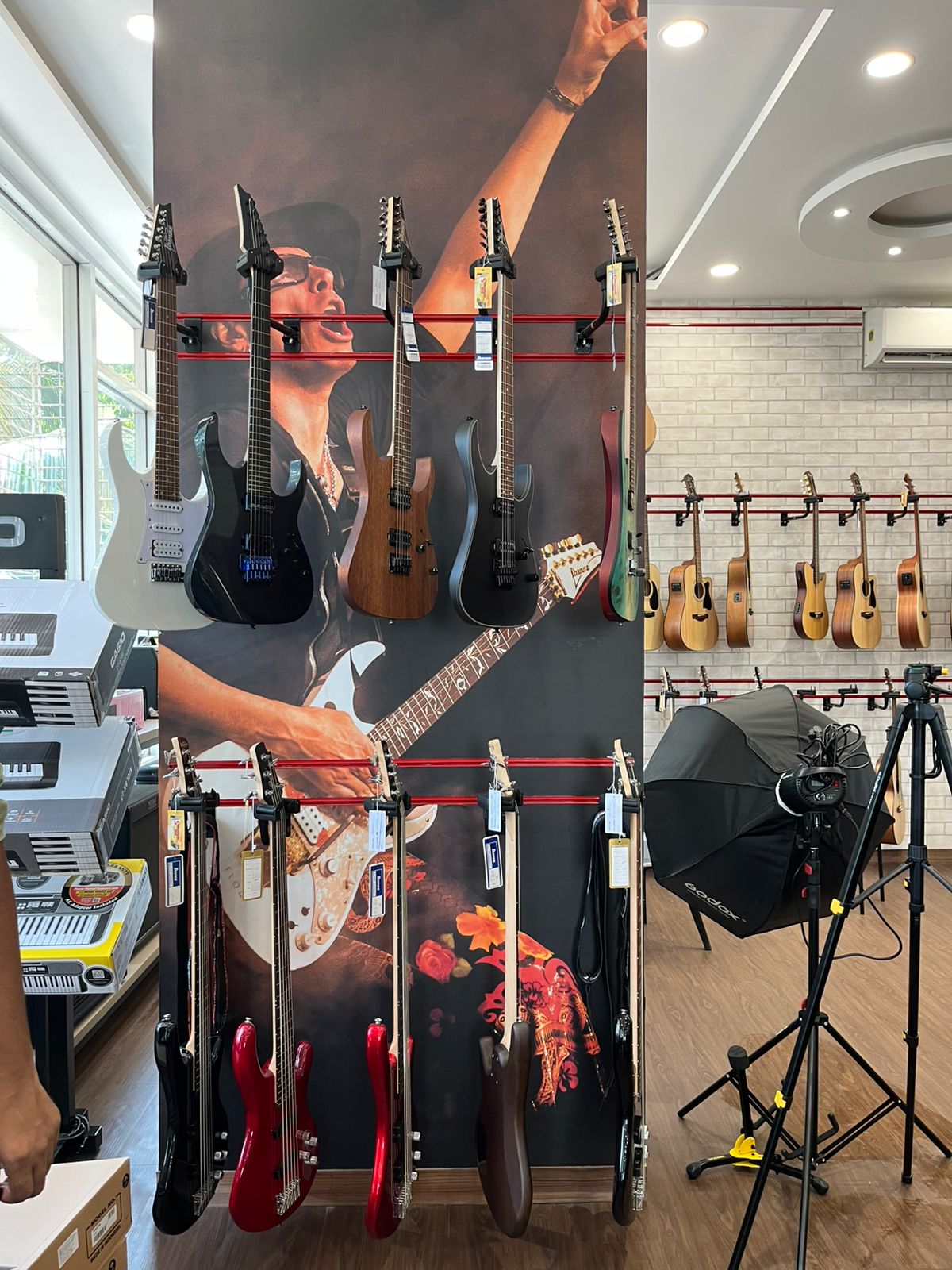 Capture 13 Guitar video shoot setup